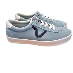 Vans Suede Leather Low Top Sneakers Blue White‎ Retro Casual Shoes Women's 8